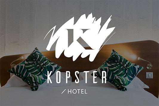 Graphisme Kospter hotel logo Morgane Tosi Lyon freelance